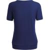 imageLL Womens Scoop Neck Short Sleeve Front Pleated Tunic  Made in USAWt1175navy