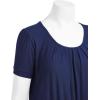imageLL Womens Scoop Neck Short Sleeve Front Pleated Tunic  Made in USAWt1175navy