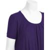 imageLL Womens Scoop Neck Short Sleeve Front Pleated Tunic  Made in USAWt1175purple