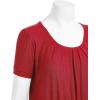 imageLL Womens Scoop Neck Short Sleeve Front Pleated Tunic  Made in USAWt1175red
