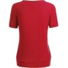 imageLL Womens Scoop Neck Short Sleeve Front Pleated Tunic  Made in USAWt1175red
