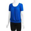 imageLL Womens Scoop Neck Short Sleeve Front Pleated Tunic  Made in USAWt1175royalbrite