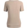 imageLL Womens Scoop Neck Short Sleeve Front Pleated Tunic  Made in USAWt1175taupe