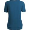 imageLL Womens Scoop Neck Short Sleeve Front Pleated Tunic  Made in USAWt1175teal