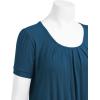 imageLL Womens Scoop Neck Short Sleeve Front Pleated Tunic  Made in USAWt1175teal