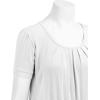 imageLL Womens Scoop Neck Short Sleeve Front Pleated Tunic  Made in USAWt1175white