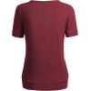 imageLL Womens Scoop Neck Short Sleeve Front Pleated Tunic  Made in USAWt1175wine