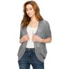 imageLock and Love Kimono Style Womens Short Sleeve OpenFront Batwing Cardigan Loose fitGrey