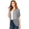 imageLock and Love Kimono Style Womens Short Sleeve OpenFront Batwing Cardigan Loose fitGrey