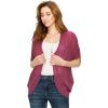 imageLock and Love Kimono Style Womens Short Sleeve OpenFront Batwing Cardigan Loose fitLight Maroon