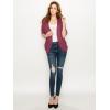 imageLock and Love Kimono Style Womens Short Sleeve OpenFront Batwing Cardigan Loose fitLight Maroon