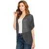 imageLock and Love Kimono Style Womens Short Sleeve OpenFront Batwing Cardigan Loose fitWsk1528black