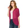 imageLock and Love Kimono Style Womens Short Sleeve OpenFront Batwing Cardigan Loose fitWsk1528burgundy