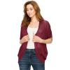 imageLock and Love Kimono Style Womens Short Sleeve OpenFront Batwing Cardigan Loose fitWsk1528burgundyblack