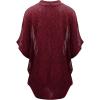 imageLock and Love Kimono Style Womens Short Sleeve OpenFront Batwing Cardigan Loose fitWsk1528burgundyblack