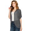 imageLock and Love Kimono Style Womens Short Sleeve OpenFront Batwing Cardigan Loose fitWsk1528charcoal