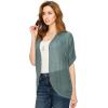 imageLock and Love Kimono Style Womens Short Sleeve OpenFront Batwing Cardigan Loose fitWsk1528huntergreen