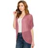 imageLock and Love Kimono Style Womens Short Sleeve OpenFront Batwing Cardigan Loose fitWsk1528mauve