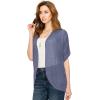 imageLock and Love Kimono Style Womens Short Sleeve OpenFront Batwing Cardigan Loose fitWsk1528navy