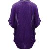 imageLock and Love Kimono Style Womens Short Sleeve OpenFront Batwing Cardigan Loose fitWsk1528purpleblack