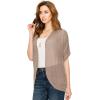 imageLock and Love Kimono Style Womens Short Sleeve OpenFront Batwing Cardigan Loose fitWsk1528taupe