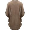 imageLock and Love Kimono Style Womens Short Sleeve OpenFront Batwing Cardigan Loose fitWsk1528taupe