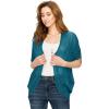 imageLock and Love Kimono Style Womens Short Sleeve OpenFront Batwing Cardigan Loose fitWsk1528tealblack