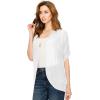 imageLock and Love Kimono Style Womens Short Sleeve OpenFront Batwing Cardigan Loose fitWsk1528white