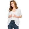 imageLock and Love Kimono Style Womens Short Sleeve OpenFront Batwing Cardigan Loose fitWsk1528white