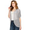 imageLock and Love Kimono Style Womens Short Sleeve OpenFront Batwing Cardigan Loose fitWsk1528whiteblack
