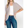 imageLock and Love Kimono Style Womens Short Sleeve OpenFront Batwing Cardigan Loose fitWsk1528whitekhaki