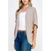 imageLock and Love Kimono Style Womens Short Sleeve OpenFront Batwing Cardigan Loose fitWsk1528whitekhaki