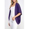 imageLock and Love Kimono Style Womens Short Sleeve OpenFront Batwing Cardigan Loose fitWsk1528whitepurple