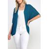 imageLock and Love Kimono Style Womens Short Sleeve OpenFront Batwing Cardigan Loose fitWsk1528whiteteal