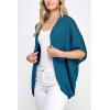 imageLock and Love Kimono Style Womens Short Sleeve OpenFront Batwing Cardigan Loose fitWsk1528whiteteal
