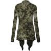 imageLock and Love Womens Draped Front Open Asymmetrical Cardigan  Casual Long Sleeve Lightweight DusterWsk1072olive