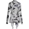 imageLock and Love Womens Draped Front Open Asymmetrical Cardigan  Casual Long Sleeve Lightweight DusterWsk1072whiteblack