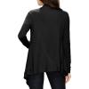 imageLock and Love Womens Draped Front Open Asymmetrical Cardigan  Casual Long Sleeve Lightweight DusterWsk849black