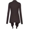 imageLock and Love Womens Draped Front Open Asymmetrical Cardigan  Casual Long Sleeve Lightweight DusterWsk849brown