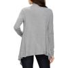 imageLock and Love Womens Draped Front Open Asymmetrical Cardigan  Casual Long Sleeve Lightweight DusterWsk849heathergrey