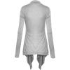 imageLock and Love Womens Draped Front Open Asymmetrical Cardigan  Casual Long Sleeve Lightweight DusterWsk849heathergrey