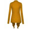 imageLock and Love Womens Draped Front Open Asymmetrical Cardigan  Casual Long Sleeve Lightweight DusterWsk849mustard