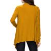 imageLock and Love Womens Draped Front Open Asymmetrical Cardigan  Casual Long Sleeve Lightweight DusterWsk849mustard