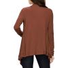 imageLock and Love Womens Draped Front Open Asymmetrical Cardigan  Casual Long Sleeve Lightweight DusterWsk849rust