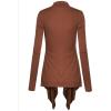 imageLock and Love Womens Draped Front Open Asymmetrical Cardigan  Casual Long Sleeve Lightweight DusterWsk849rust