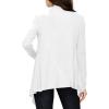 imageLock and Love Womens Draped Front Open Asymmetrical Cardigan  Casual Long Sleeve Lightweight DusterWsk849white