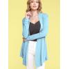 imageLock and Love Womens Draped Front Open Asymmetrical Cardigan  Casual Long Sleeve Lightweight DusterWsk850aqua