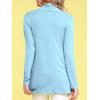 imageLock and Love Womens Draped Front Open Asymmetrical Cardigan  Casual Long Sleeve Lightweight DusterWsk850aqua