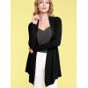 imageLock and Love Womens Draped Front Open Asymmetrical Cardigan  Casual Long Sleeve Lightweight DusterWsk850black
