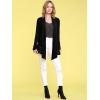 imageLock and Love Womens Draped Front Open Asymmetrical Cardigan  Casual Long Sleeve Lightweight DusterWsk850black